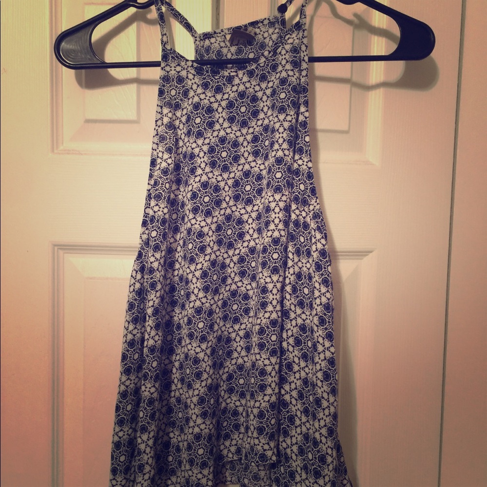 Paper Crane navy and white tank